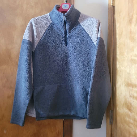 Carbon 2 Cobalt 1/4 Zip Pullover Sweater Mens Medium Fleece Mock Neck Outdoors - Picture 4 of 10